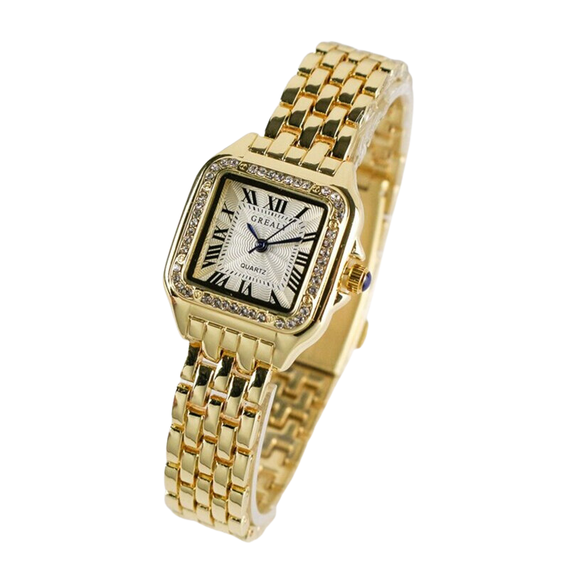 ITZEL SWISS WATCH (GOLD & ZIRCONIA)