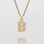 LI BUBBLE LETTER NECKLACE (GOLD)