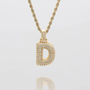 LI BUBBLE LETTER NECKLACE (GOLD)