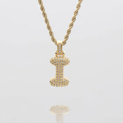 LI BUBBLE LETTER NECKLACE (GOLD)