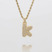 LI BUBBLE LETTER NECKLACE (GOLD)