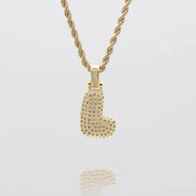 LI BUBBLE LETTER NECKLACE (GOLD)