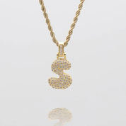 LI BUBBLE LETTER NECKLACE (GOLD)