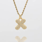 LI BUBBLE LETTER NECKLACE (GOLD)