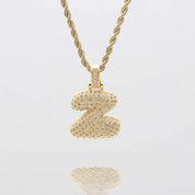 LI BUBBLE LETTER NECKLACE (GOLD)